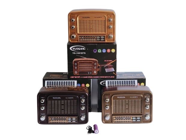 &u+ RADIO VINTAGE AM/FM BT USB Y CARGA SOLAR